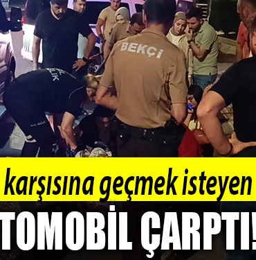 kocaeli yolun karşısına geçen kadına otomobi lçarptı