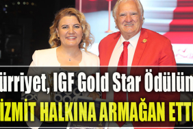 İzmit Belediye Başkanı Fatma Kaplan Hürriyet, IGF Gold Star Ödülünü İzmit halkına armağan etti