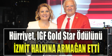 İzmit Belediye Başkanı Fatma Kaplan Hürriyet, IGF Gold Star Ödülünü İzmit halkına armağan etti
