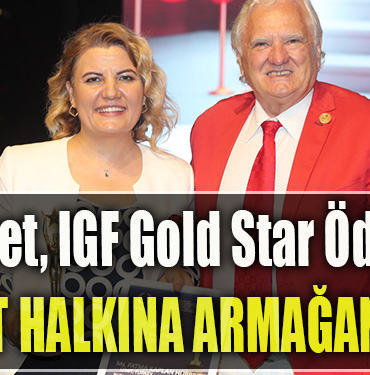 İzmit Belediye Başkanı Fatma Kaplan Hürriyet, IGF Gold Star Ödülünü İzmit halkına armağan etti
