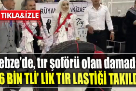 Kocaeli Gebze’de, tır şoförü olan damada 16 bin TL’lik tır lastiği takıldı