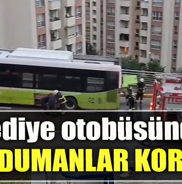 Kocaeli' de Belediye otobüsünden çıkan dumanlar korkuttu