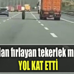 Kocaeli' de Kamyondan fırlayan tekerlek metrelerce yol kat etti