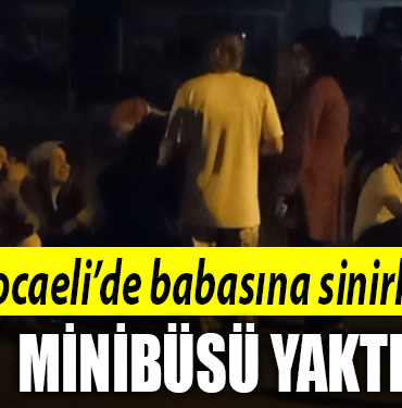 kocaeli derince minübüsü yaktı