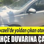 kocaeli duvara çarpan araç