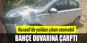 kocaeli duvara çarpan araç