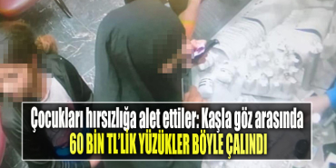 Çocukları hırsızlığa alet ettiler Kaşla göz arasında 60 bin TL’lik yüzükler böyle çalındı