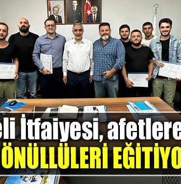 Kocaeli İtfaiyesi, afetlere karşı gönüllüleri eğitiyor