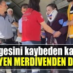 Kocaeli' de Dengesini kaybeden kadın yürüyen merdivenden düştü