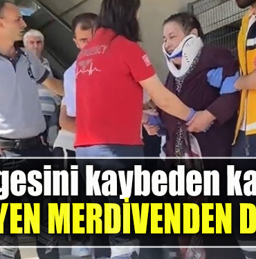 Kocaeli' de Dengesini kaybeden kadın yürüyen merdivenden düştü