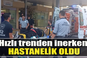 Kocaeli' de Hızlı trenden inerken hastanelik oldu