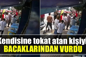 Kocaeli' de Kendisine tokat atan kişiyi bacaklarından vurdu