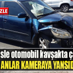 Kocaeli' de Minibüsle otomobil kavşakta çarpıştı O anlar kameraya yansıdı