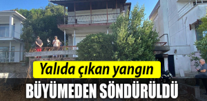 Kocaeli' de Yalıda çıkan yangın büyümeden söndürüldü