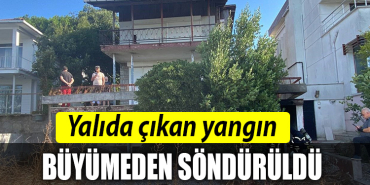 Kocaeli' de Yalıda çıkan yangın büyümeden söndürüldü
