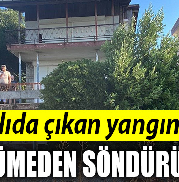 Kocaeli' de Yalıda çıkan yangın büyümeden söndürüldü