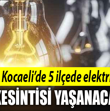 10 ekim kocaeli elektrik kesintisi