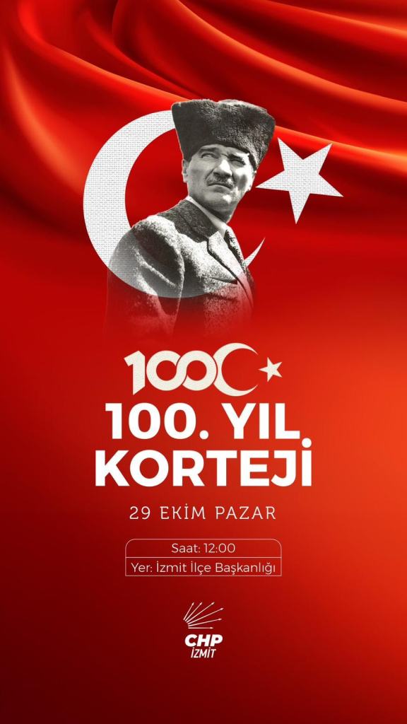 CHP İzmit'te 100. yıl korteji