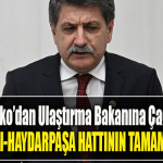 CHP Kocaeli Milletvekili Muhip Kanko’dan Ulaştırma Bakanına Çağrı; Adapazarı Haydarpaşa Hattının Tamamını Açın!