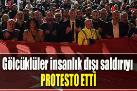 Gölcüklüler insanlık dışı saldırıyı protesto etti