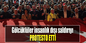 Gölcüklüler insanlık dışı saldırıyı protesto etti