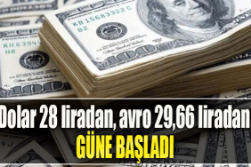 İstanbul serbest piyasada dolar 28,00 liradan, avro 29,66 liradan güne başladı.