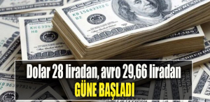 İstanbul serbest piyasada dolar 28,00 liradan, avro 29,66 liradan güne başladı.