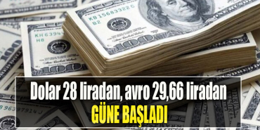 İstanbul serbest piyasada dolar 28,00 liradan, avro 29,66 liradan güne başladı.