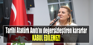 İzmit Belediye Başkanı Fatma Kaplan Hürriyet Tarihi Atatürk Anıtı’nı değersizleştiren kararlar ve tören alanının değiştirilmesi kabul edilemez!