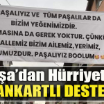 İzmit Belediye Başkanı Fatma Kaplan Hürriyet' e Paşa’dan pankartlı destek