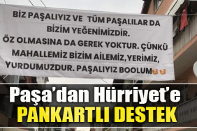 İzmit Belediye Başkanı Fatma Kaplan Hürriyet' e Paşa’dan pankartlı destek