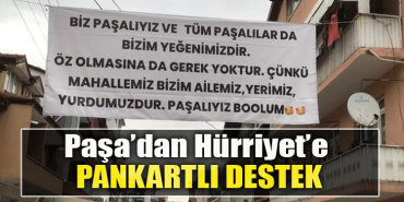 İzmit Belediye Başkanı Fatma Kaplan Hürriyet' e Paşa’dan pankartlı destek