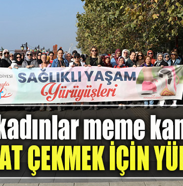 İzmitli kadınlar meme kanserine dikkat çekmek için yürüdü
