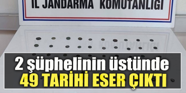 Kocaeli' de 2 şüphelinin üstünde 49 tarihi eser çıktı