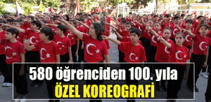 Kocaeli' de 580 öğrenciden 100. yıla özel koreografi