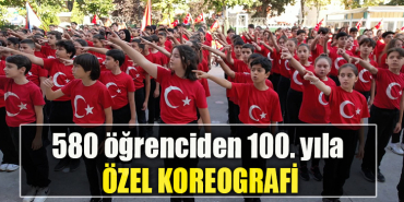 Kocaeli' de 580 öğrenciden 100. yıla özel koreografi