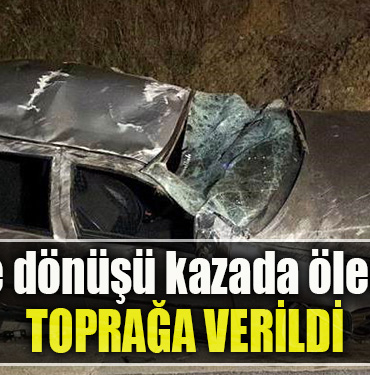 Kocaeli' de Cenaze dönüşü kazada ölen 3 kişi toprağa verildi