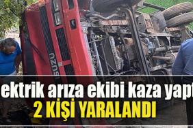 Kocaeli' de Elektrik arıza ekibi kaza yaptı 2 yaralı