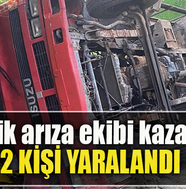 Kocaeli' de Elektrik arıza ekibi kaza yaptı 2 yaralı