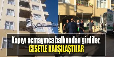 Kocaeli' de Kapıyı açmayınca balkondan girdiler, cesetle karşılaştılar