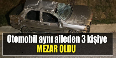 Kocaeli' de Otomobil aynı aileden 3 kişiye mezar oldu