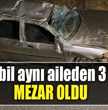 Kocaeli' de Otomobil aynı aileden 3 kişiye mezar oldu