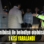 Kocaeli' de Servis minibüsü ile belediye otobüsü çarpıştı 1 yaralı