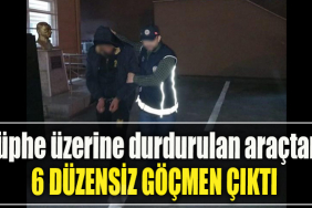 Kocaeli' de Şüphe üzerine durdurulan araçtan 6 düzensiz göçmen çıktı