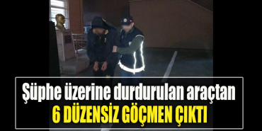 Kocaeli' de Şüphe üzerine durdurulan araçtan 6 düzensiz göçmen çıktı