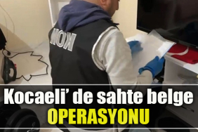 Kocaeli' de Yabancı uyruklu şahıslara usulsüz ve sahte belgelerle geçici ikamet çıkaran şüphelilere eş zamanlı operasyon