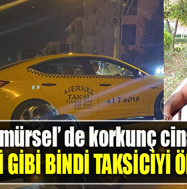 Kocaeli' de korkunç cinayet. Müşteri gibi bindi, taksiciyi öldürdü