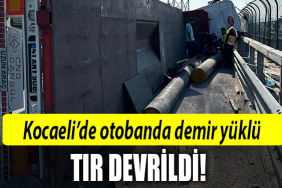 kocaeli otoban tır devrildi