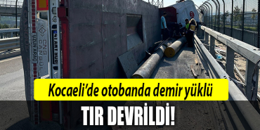 kocaeli otoban tır devrildi