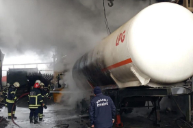 LPG TANKI PATLADI, BİR İŞÇİ YARALANDI